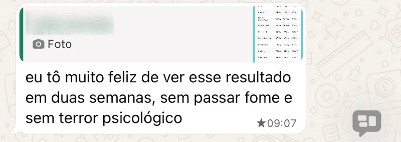 Depoimento de paciente